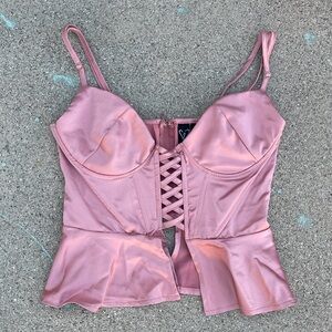 Windsor blush Corset bustier crop top Sz XS preloved date night lounge festival